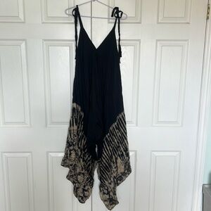 Black, tie dye romper/jumpsuit